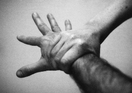 hand grabbing arm